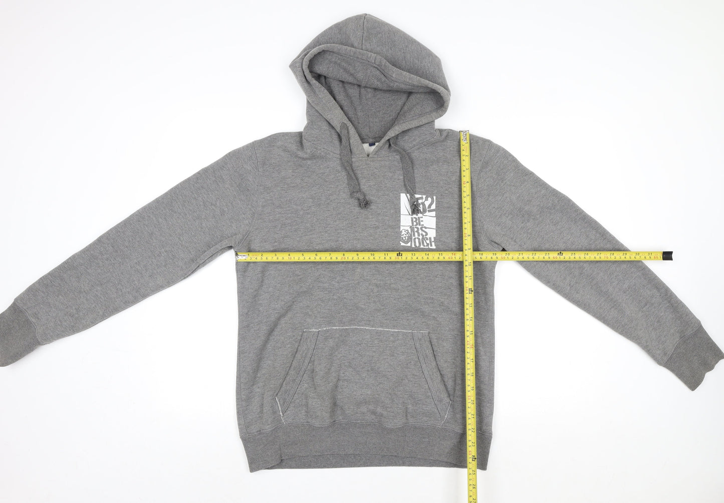 Sohosail Womens Grey Pullover Hoodie Size 14 Graphic Print Casual