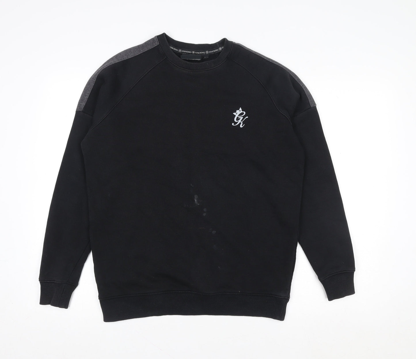 Gym King Men's Black Small Pullover Sweatshirt Logo Fleece