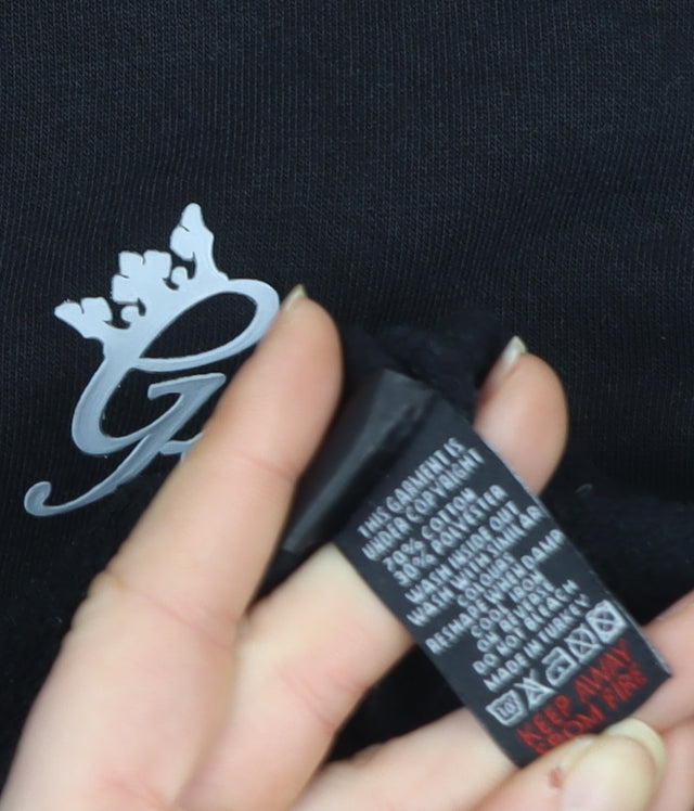 Gym King Men's Black Small Pullover Sweatshirt Logo Fleece