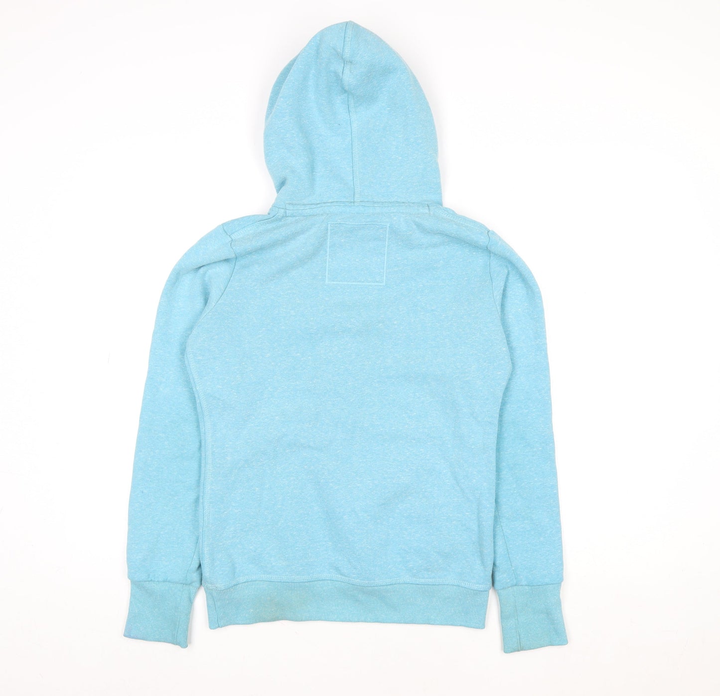 Superdry Women Blue Pullover Hoodie Cotton Blend Size S