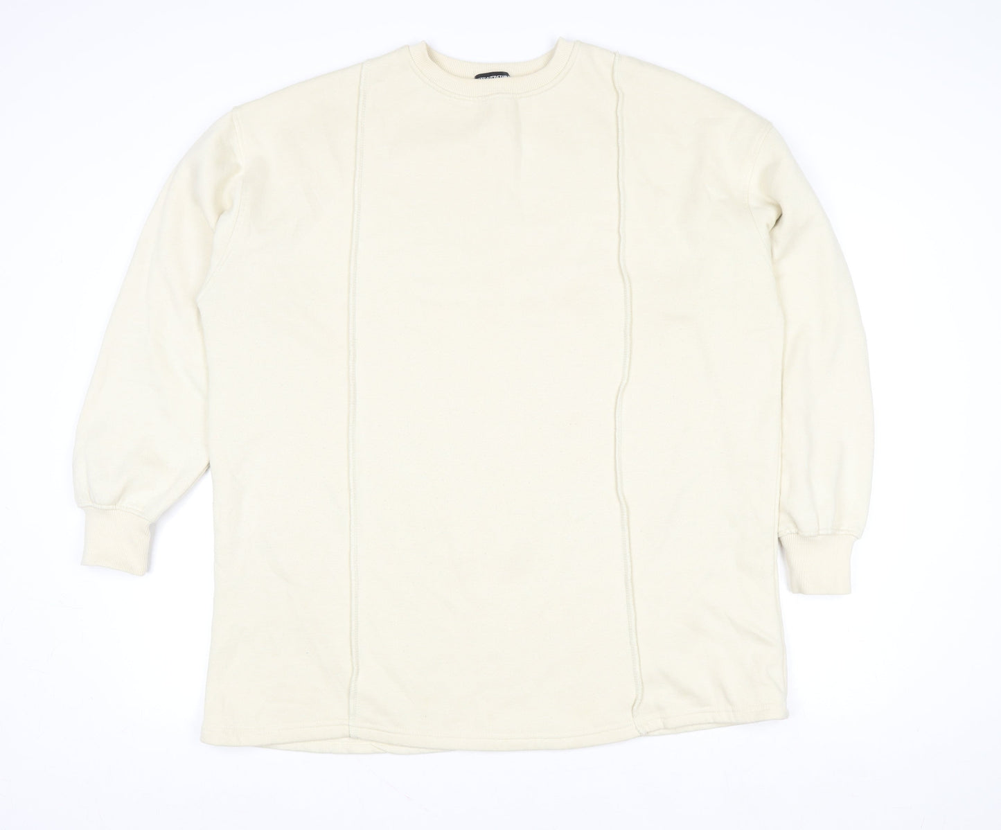 PrettyLittleThing Women's Beige Long Sleeve Pullover Sweatshirt UK 10