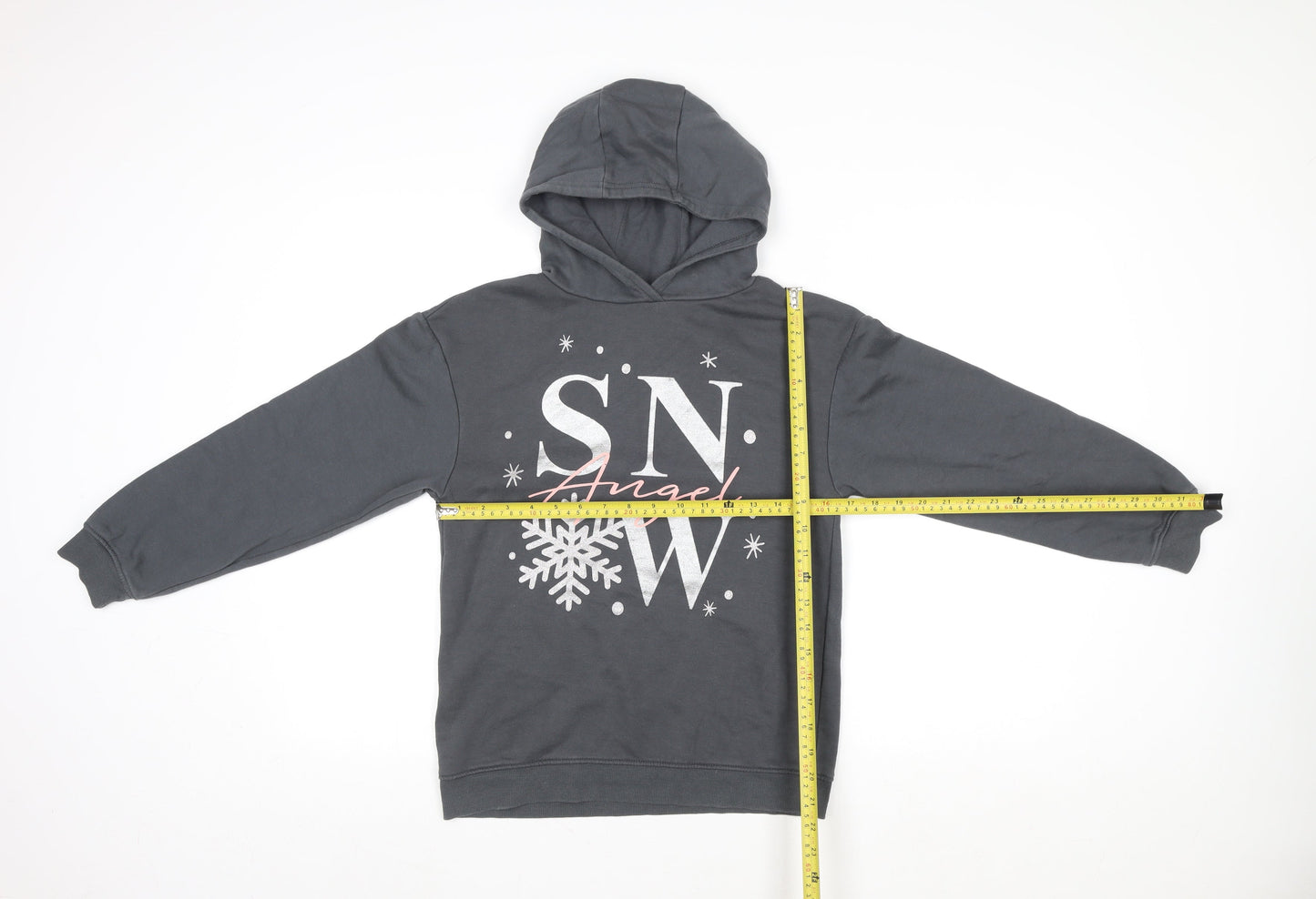 Primark Womens Grey Snow Angel Pullover Hoodie Size M