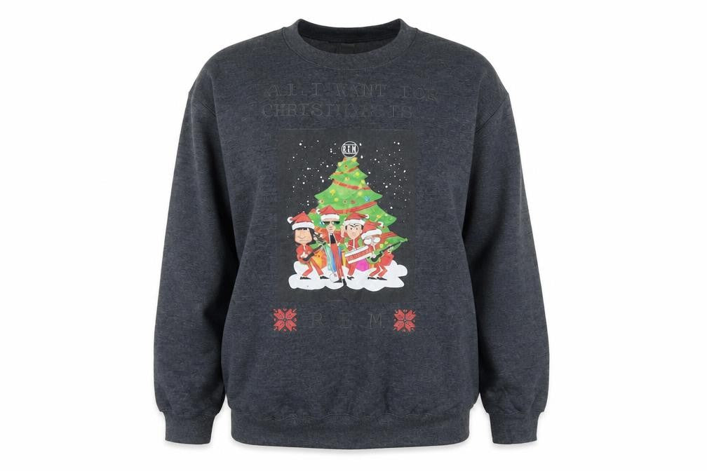 Gildan Women's Grey Christmas Graphic Pullover Sweatshirt M