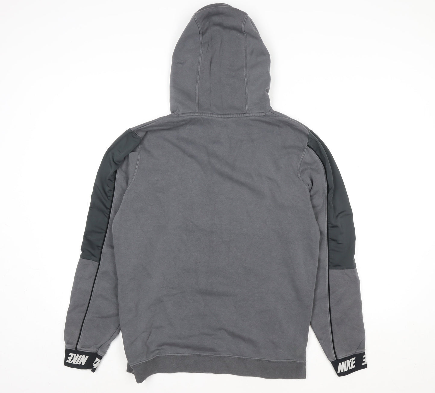 Nike Women's Grey Pullover Hoodie Medium Cotton Blend Logo Design