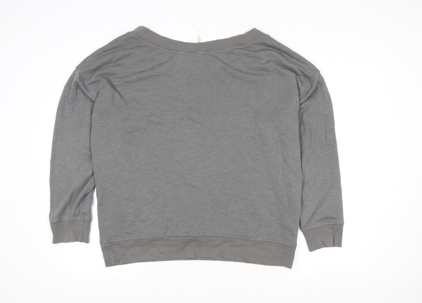 Fabletics Women Grey V-Neck Pullover Sweatshirt Size S