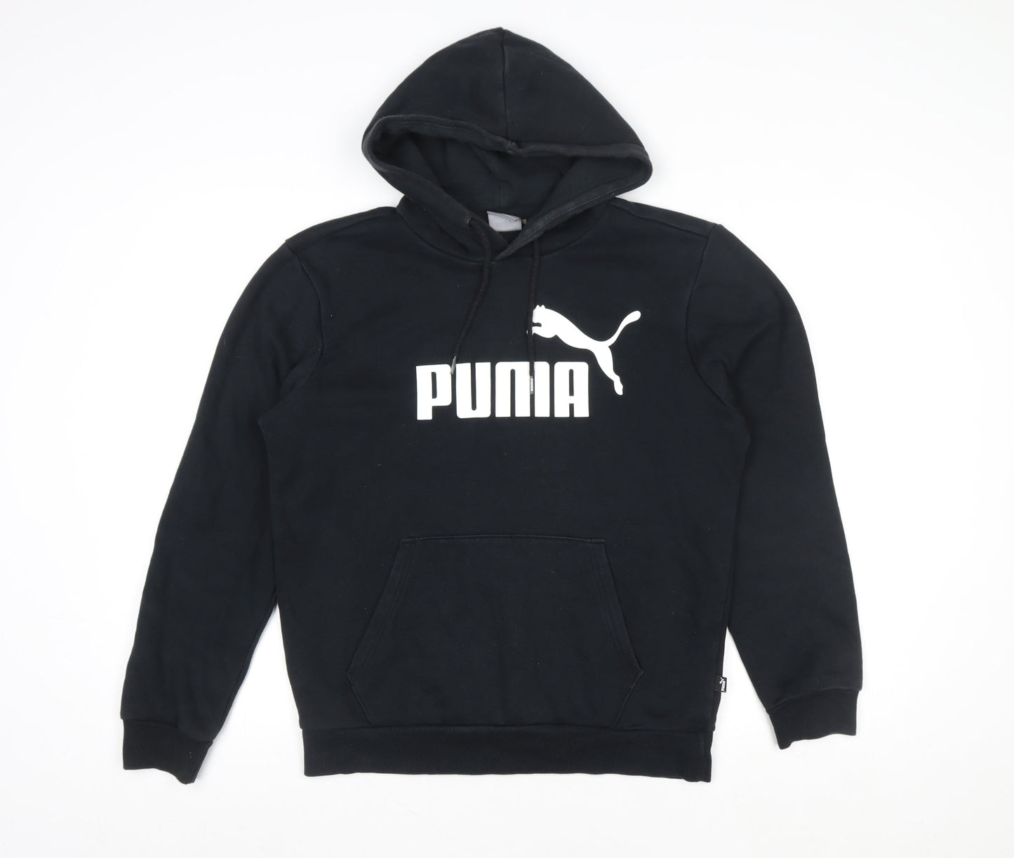 Puma Men’s Black Small Pullover Hoodie Fleece Lined Sportswear