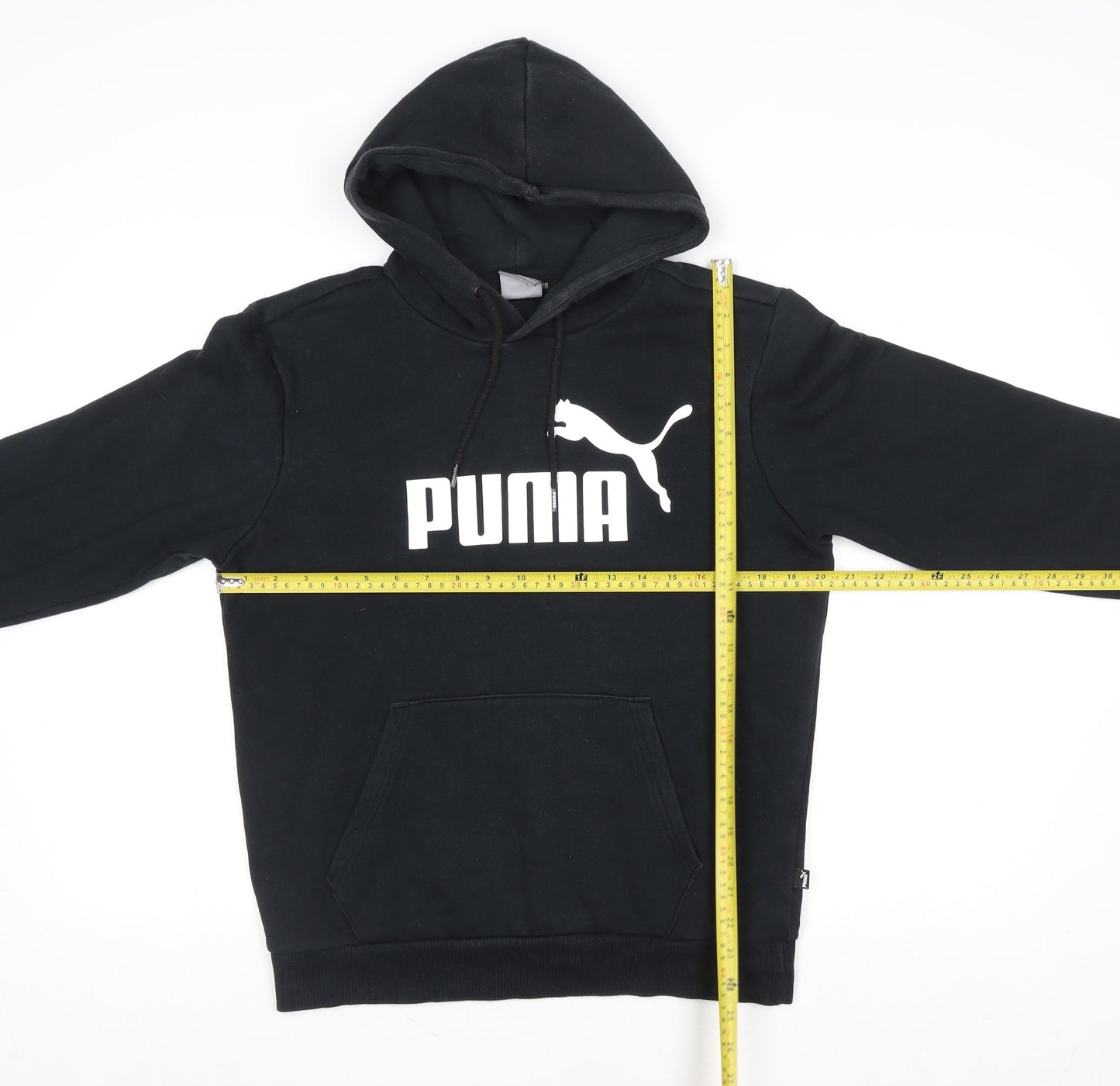 Puma Men’s Black Small Pullover Hoodie Fleece Lined Sportswear