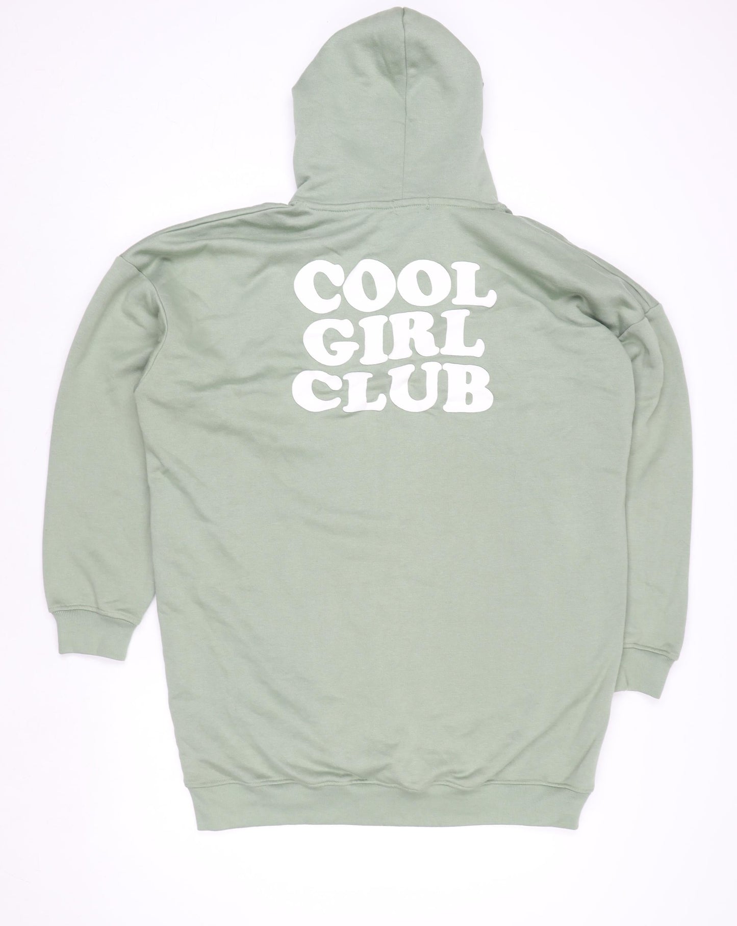 PrettyLittleThing Womens Green Size 12 Pullover Hoodie Cool Girl Club