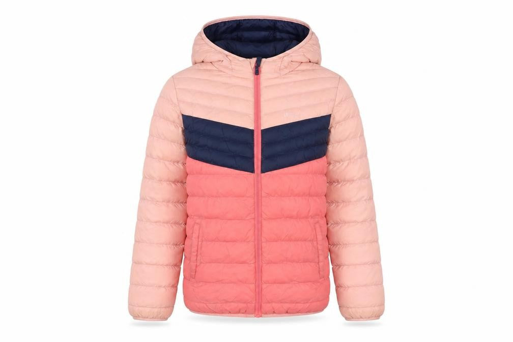 Mountain Warehouse Girls Pink Colourblock Hooded Puffer Jacket 11-12 Years