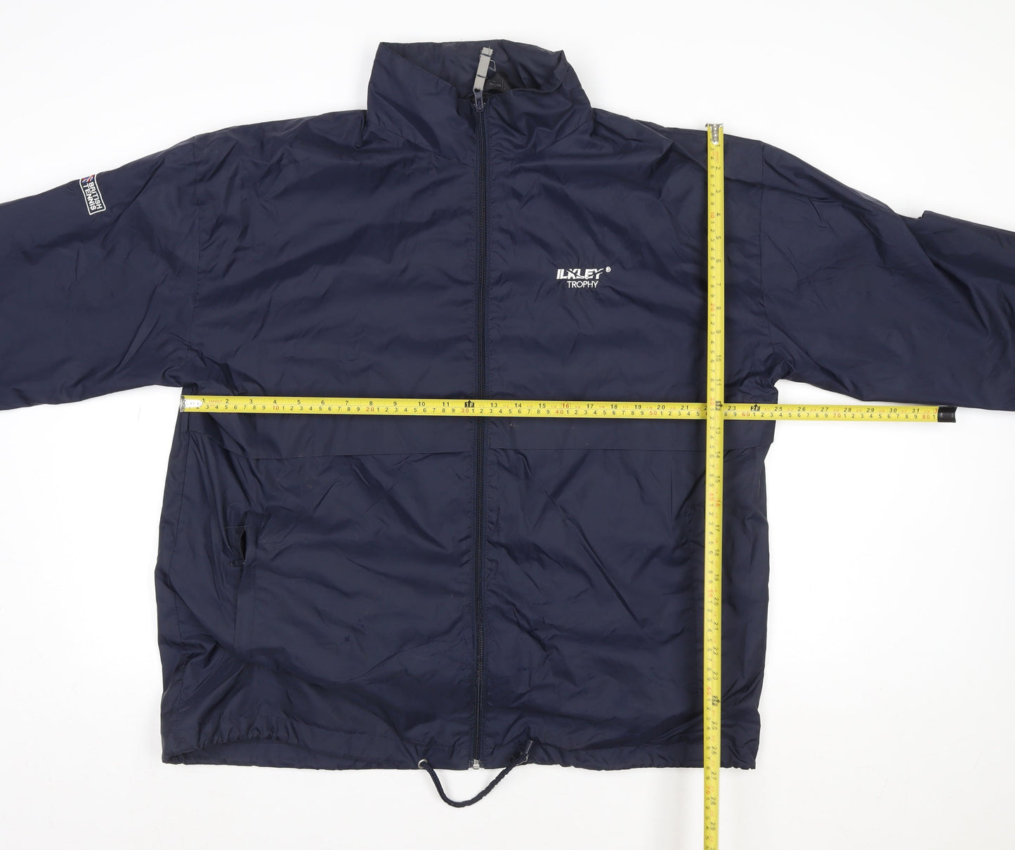 B&C Collection Unisex Blue L Windbreaker Jacket Lightweight Full Zip