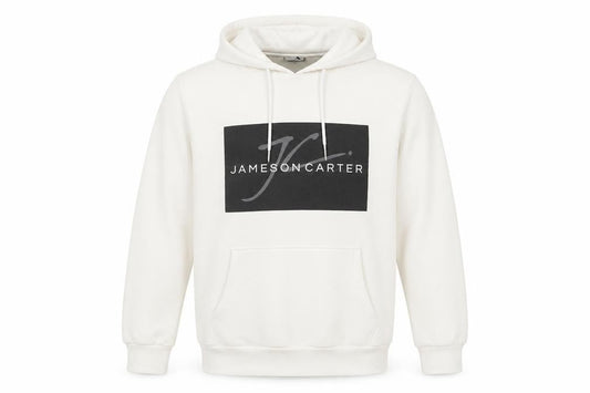 Jameson Carter Women's White Pullover Hoodie Size M Logo Print