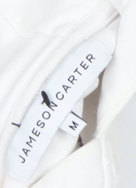 Jameson Carter Women's White Pullover Hoodie Size M Logo Print