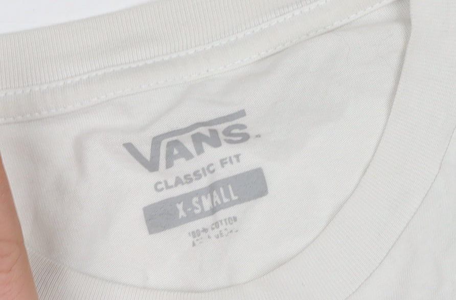 Vans Women's White Classic Fit Graphic T-Shirt XS