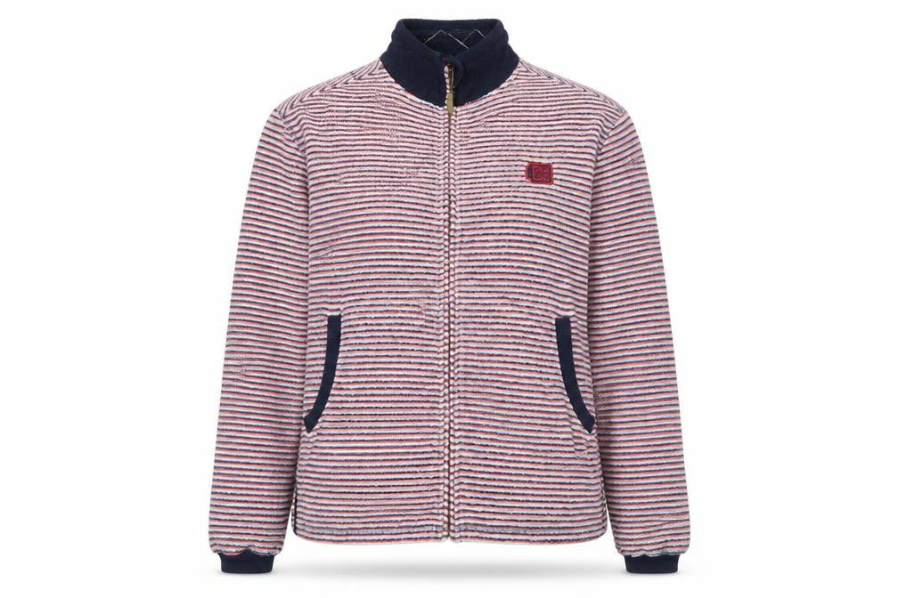 Deal Women’s Multicoloured 3XL Striped Full Zip Cotton Sweatshirt