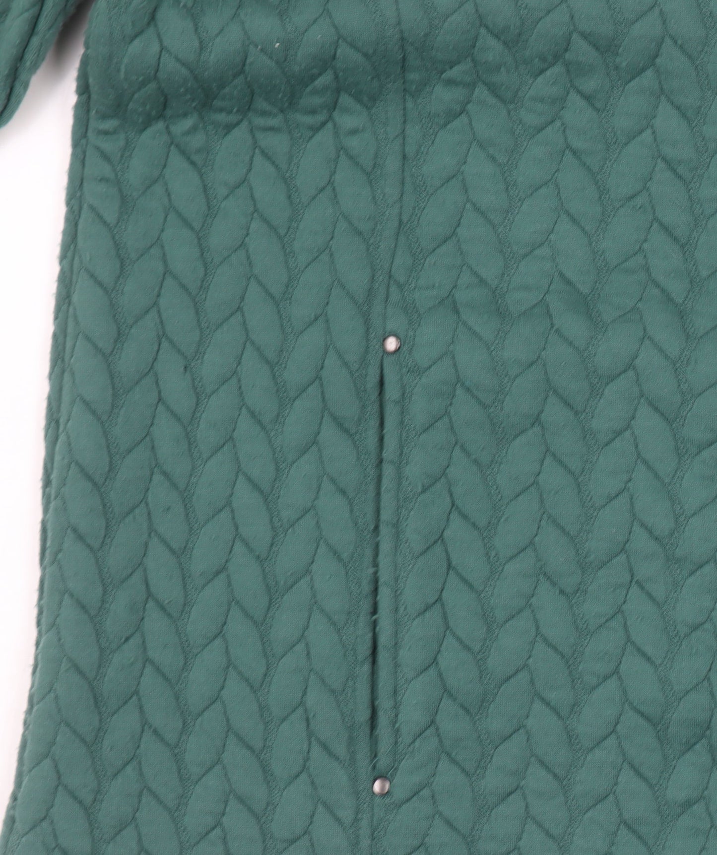 Honor Millburn Women Green Quilted Full Zip Sweatshirt Size 18