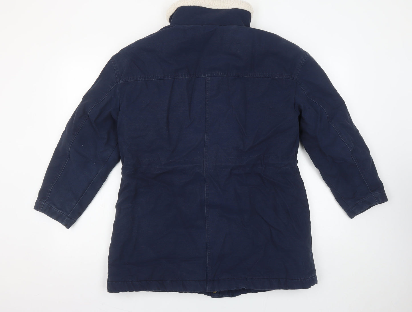 Marks and Spencer Per Una Women’s Blue Hooded Parka Coat Size 10