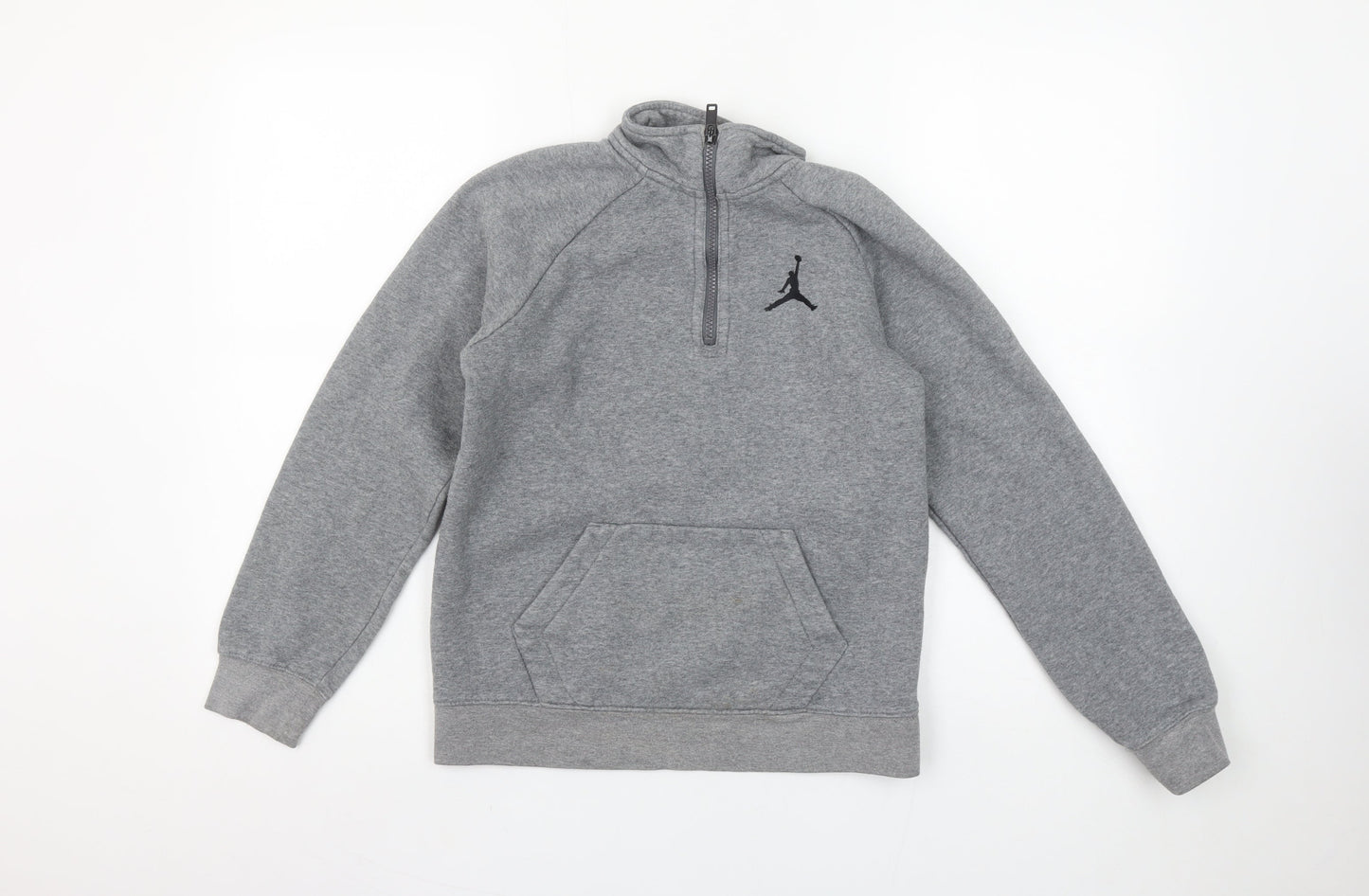 Jordan Boys Grey 12-13 Years 1/2 Zip Fleece Sweatshirt