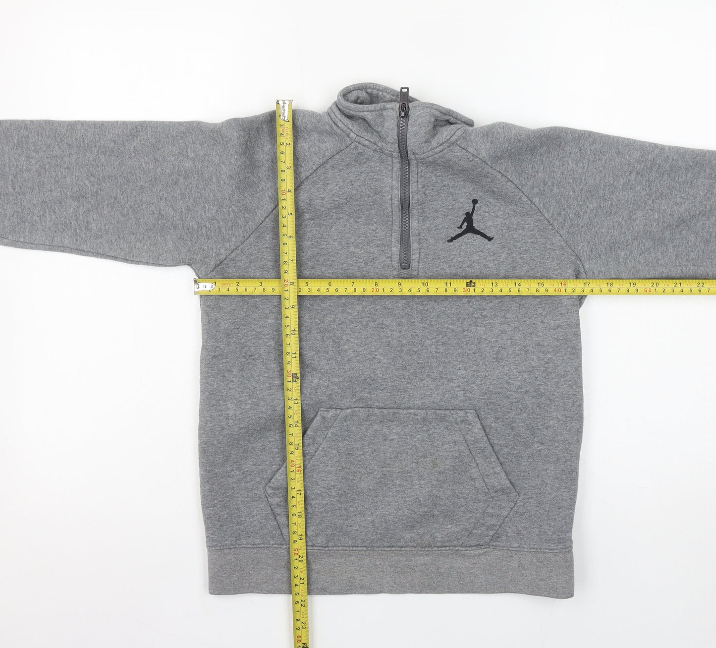Jordan Boys Grey 12-13 Years 1/2 Zip Fleece Sweatshirt