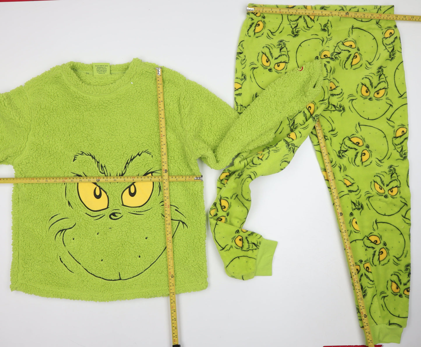 The Grinch Women's Green Fleece Long Sleeve Pyjama Set L