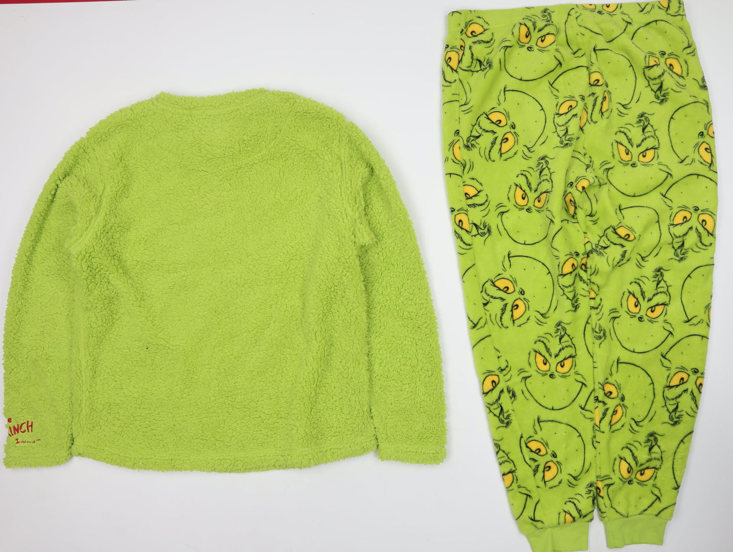 The Grinch Women's Green Fleece Long Sleeve Pyjama Set L