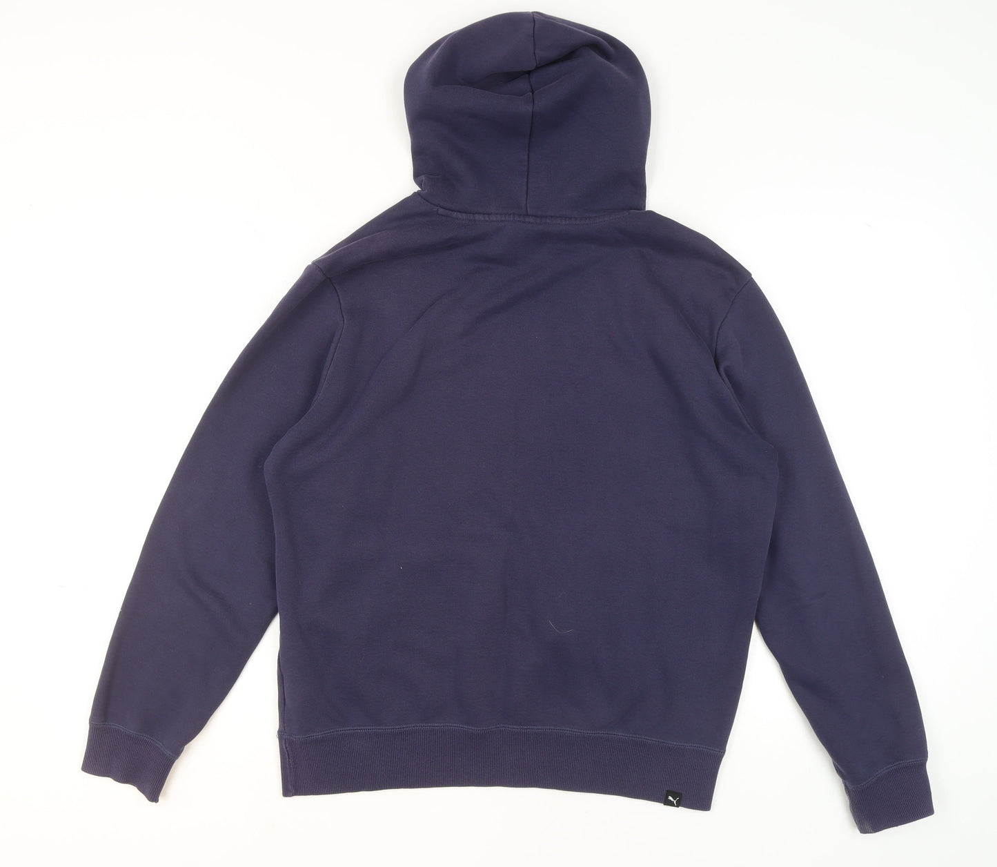Puma Men Blue Pullover Hoodie M Regular Fit Sports Fleece