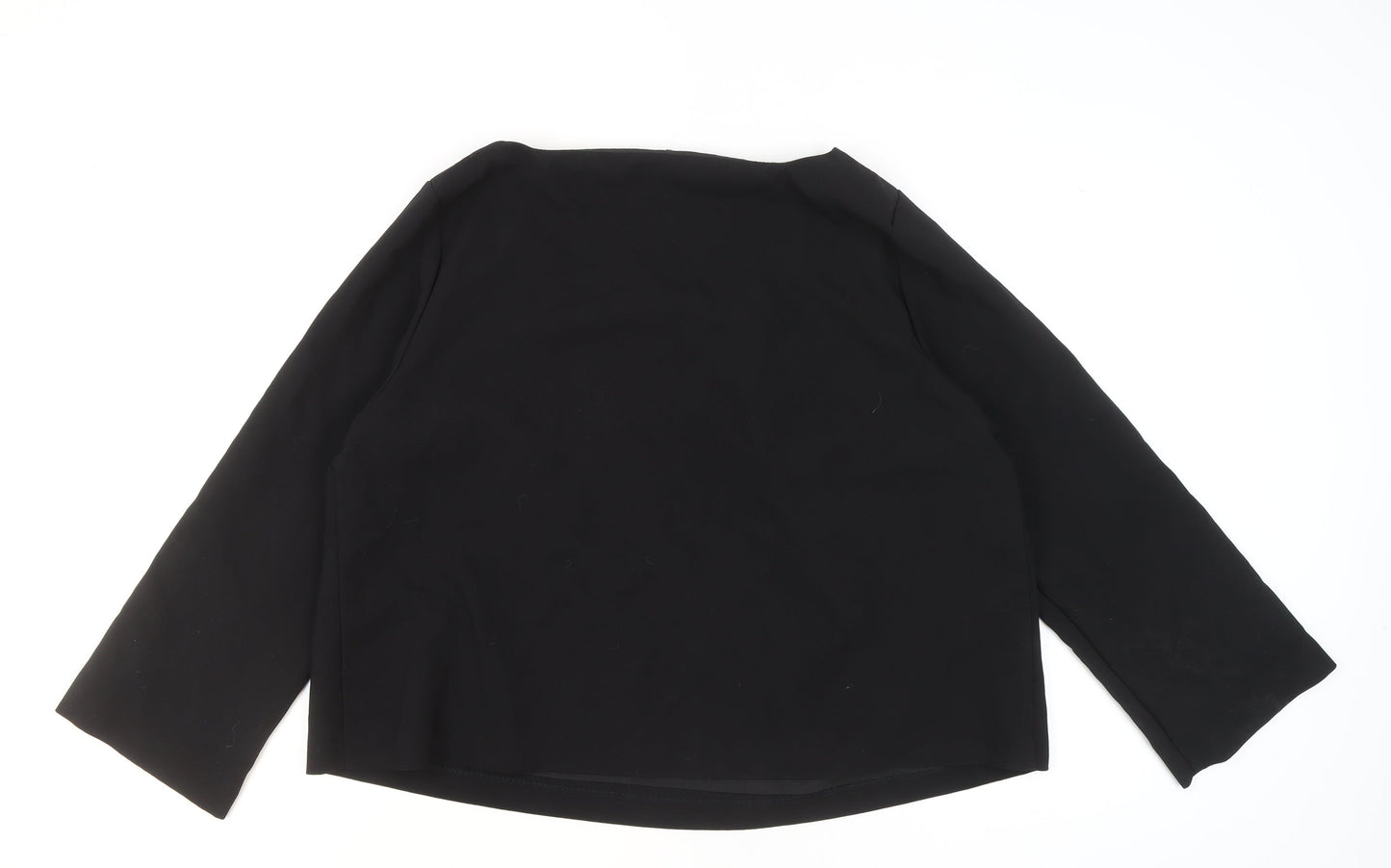 H&M Women's Black Long Sleeve Square Neck Blouse Size XXL