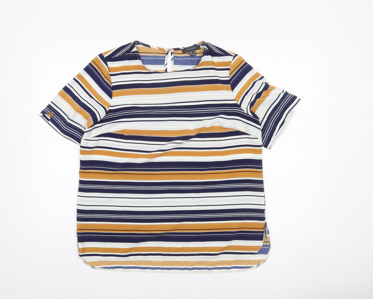 Primark Women’s Multicoloured Striped Jersey T-Shirt Size 14