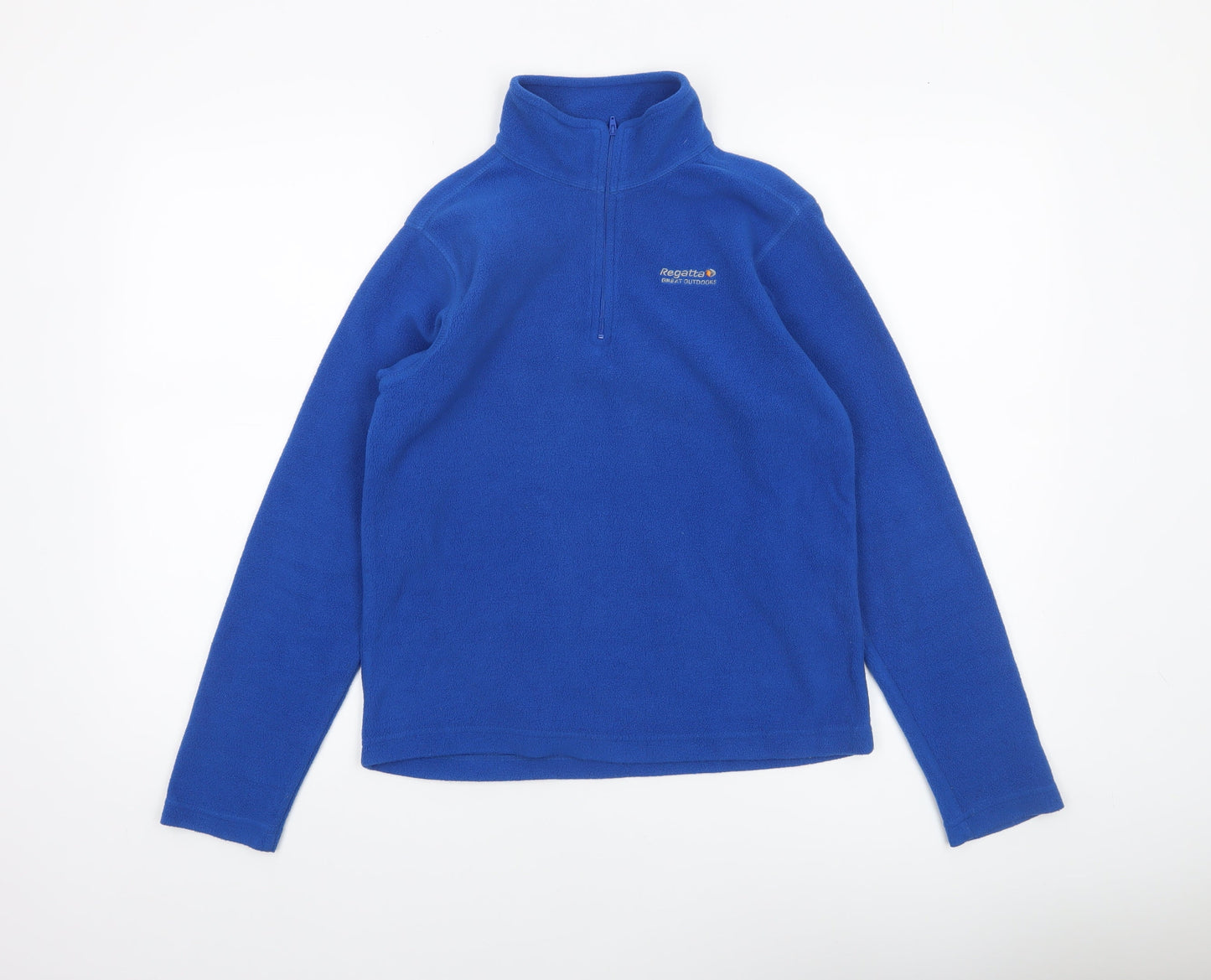Regatta Boys Blue Fleece Pullover Sweatshirt 14 Years 1/4 Zip Outdoor