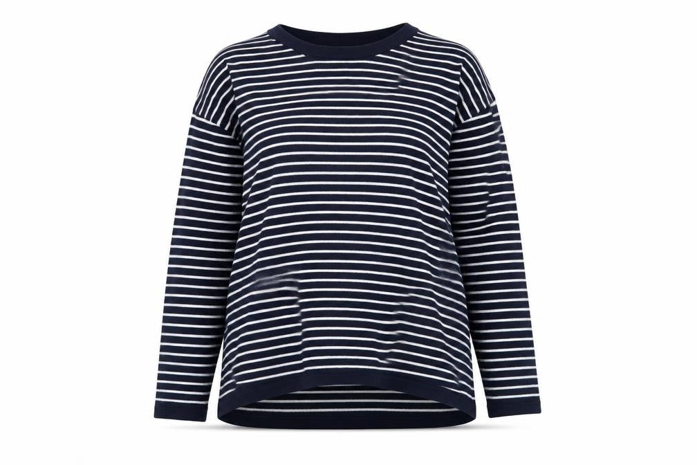 Paul Costelloe Women Blue Striped Cotton Cardigan UK 14