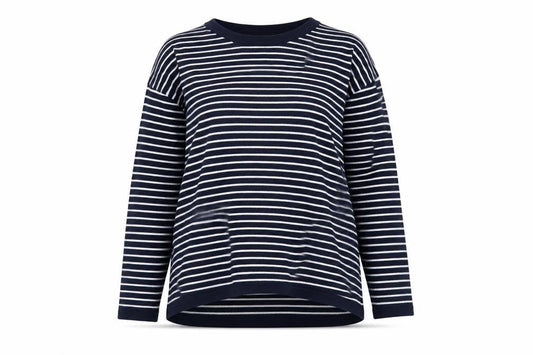 Paul Costelloe Women Blue Striped Cotton Cardigan UK 14