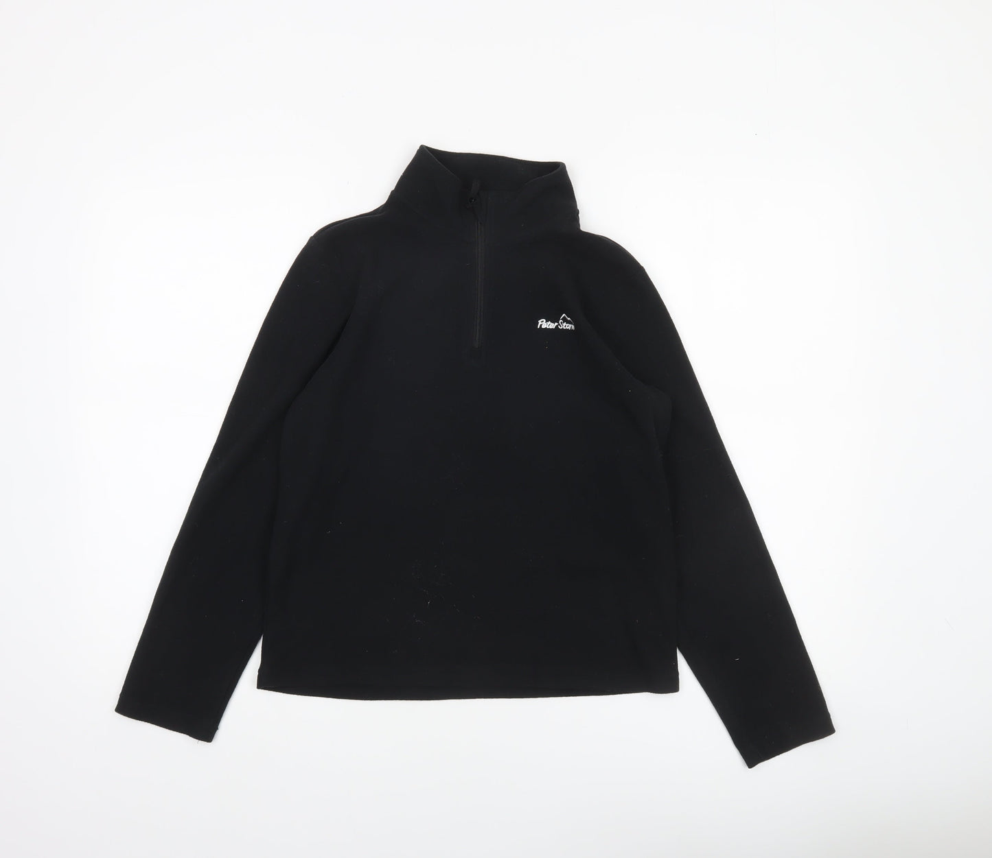 Peter Storm Boys Black Fleece 1/4 Zip Sweatshirt 11-12 Years Outdoor Wear