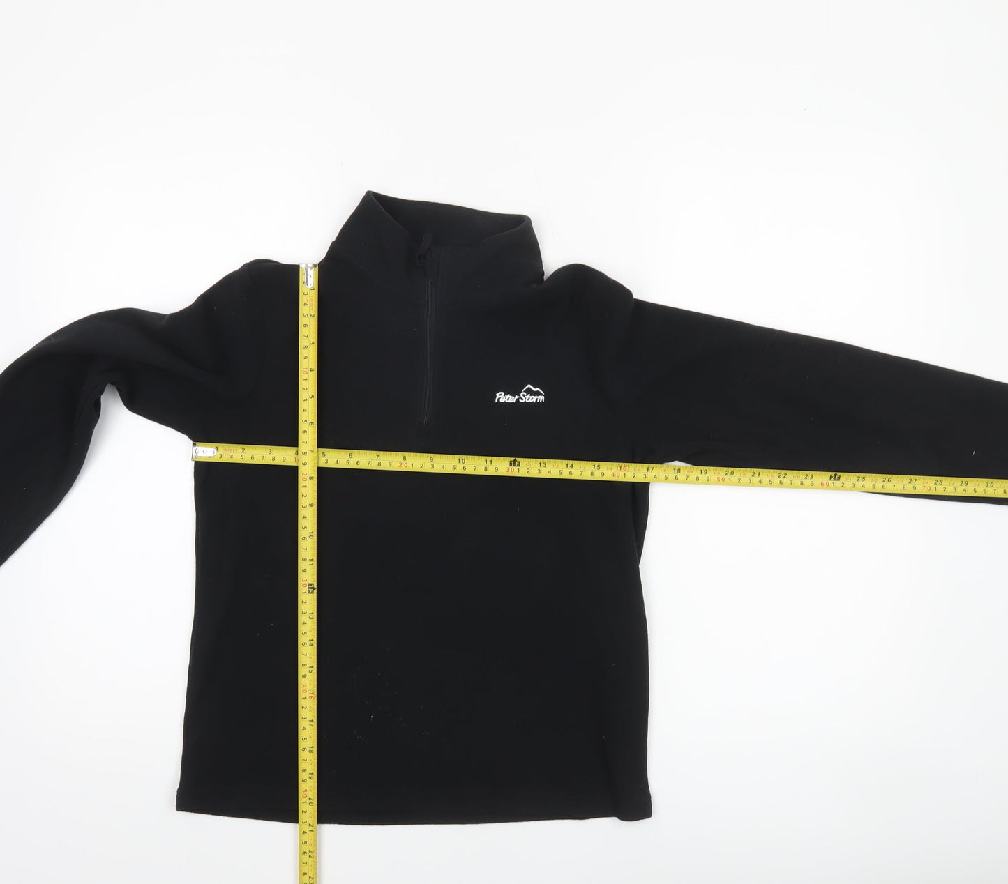 Peter Storm Boys Black Fleece 1/4 Zip Sweatshirt 11-12 Years Outdoor Wear