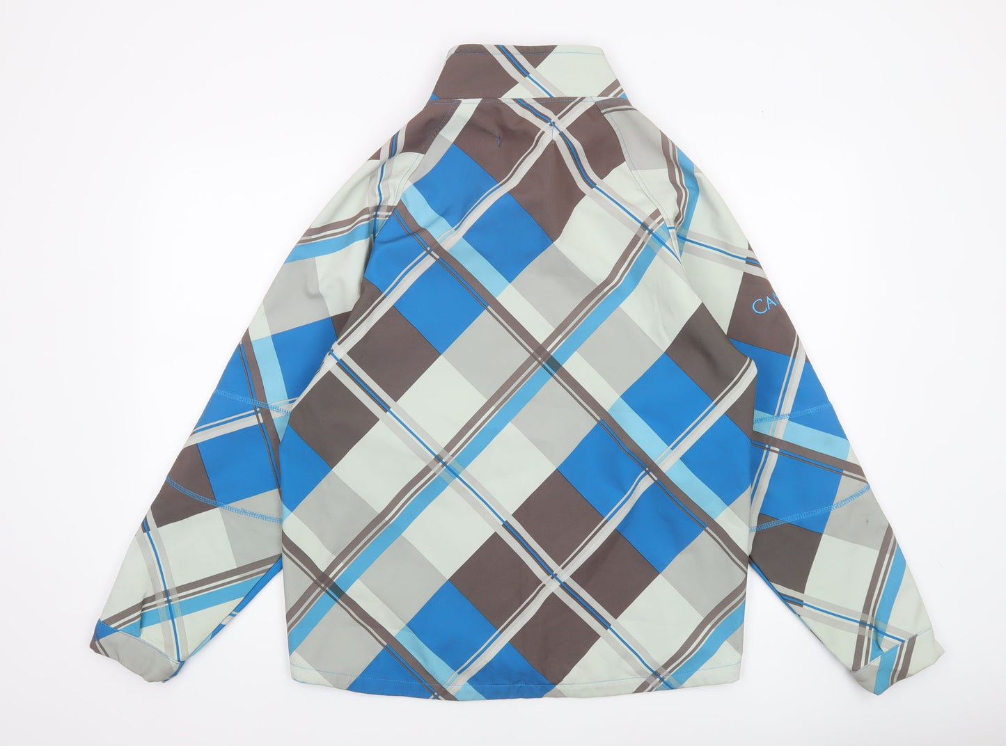 Team Sales Ltd Men's Blue Argyle Softshell Jacket Size M Windproof