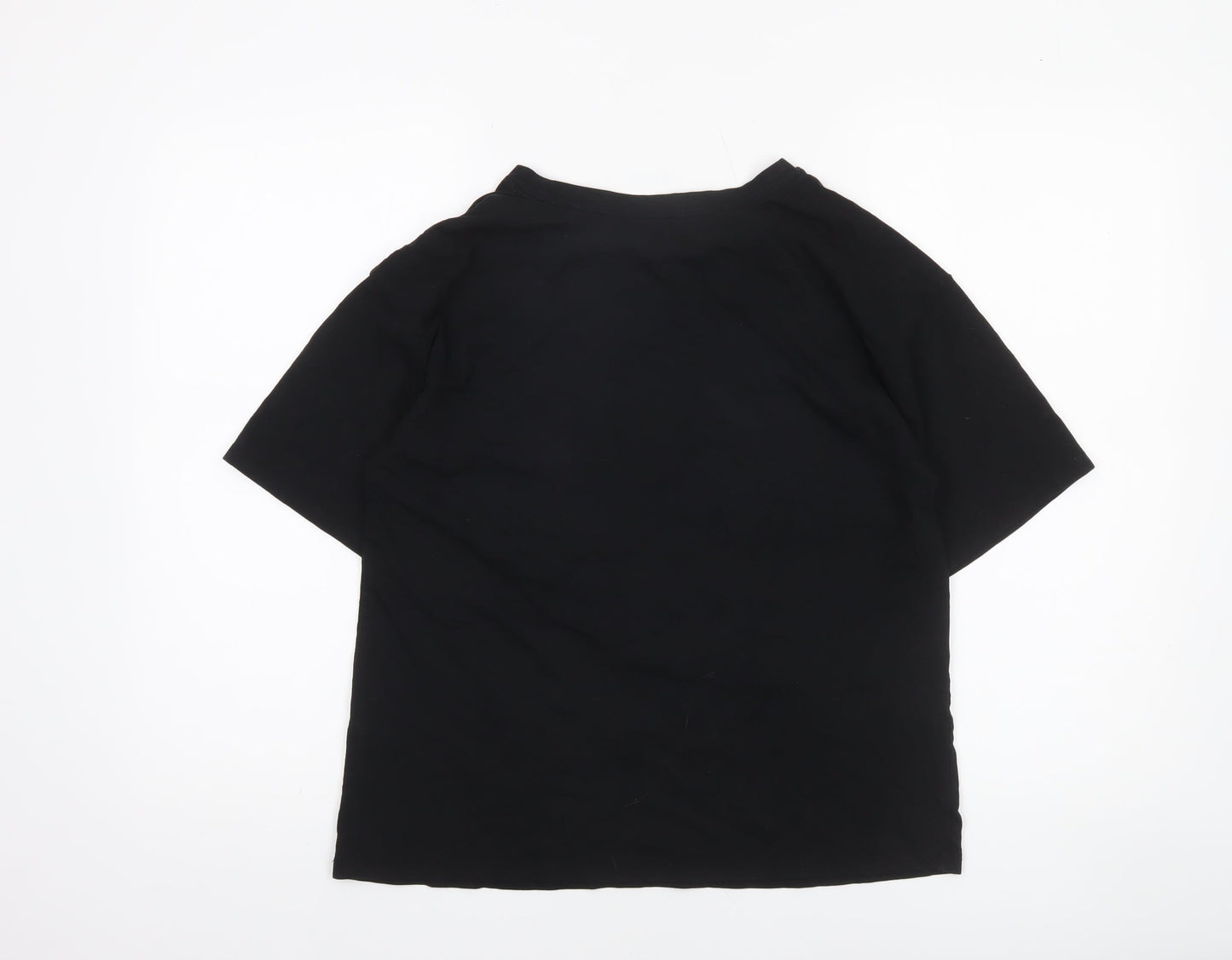 Disney Womens Black Minnie Mouse Christmas T-Shirt Size S