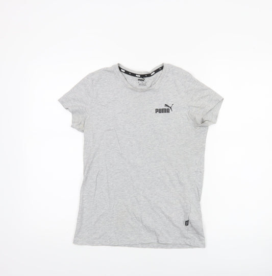 Puma Women's Grey XS Classic Crew Neck Short Sleeve T-Shirt