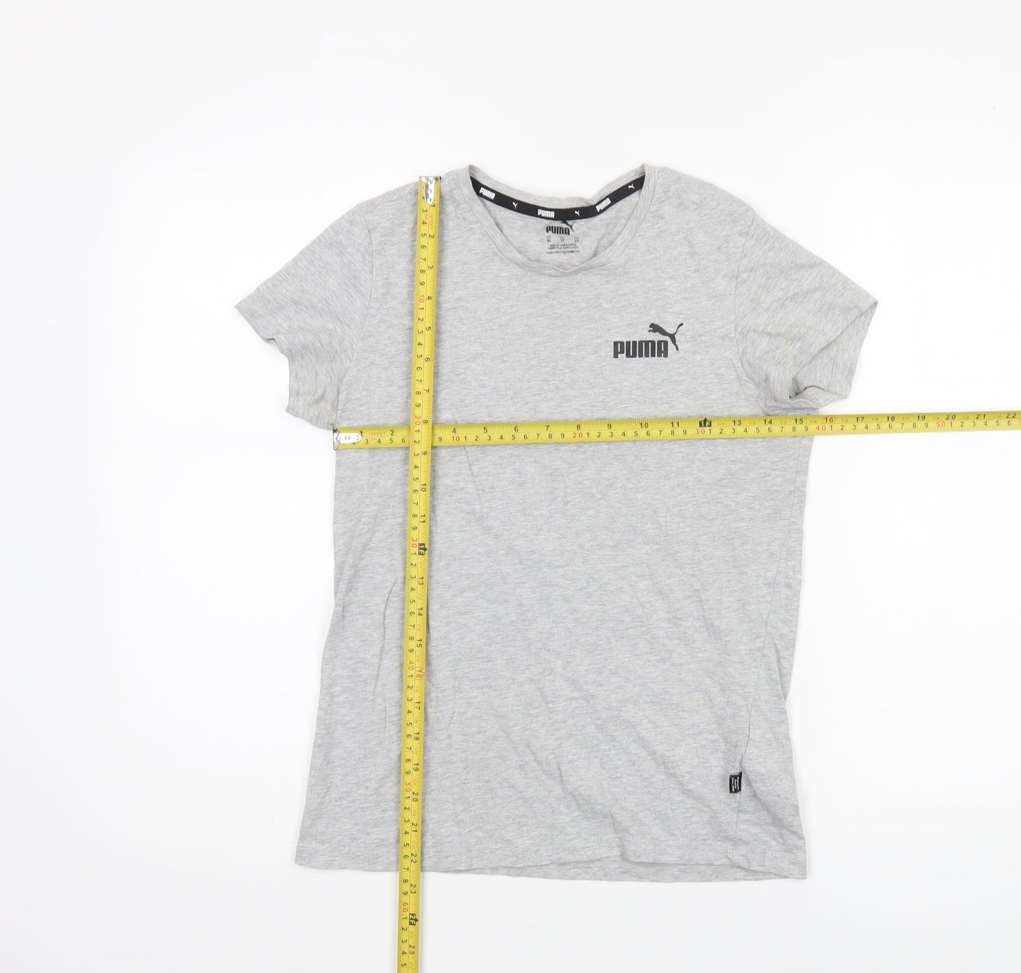 Puma Women's Grey XS Classic Crew Neck Short Sleeve T-Shirt