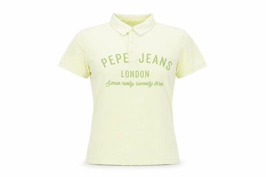 Pepe Womens Jeans Yellow Collared Cotton Polo Shirt Size S