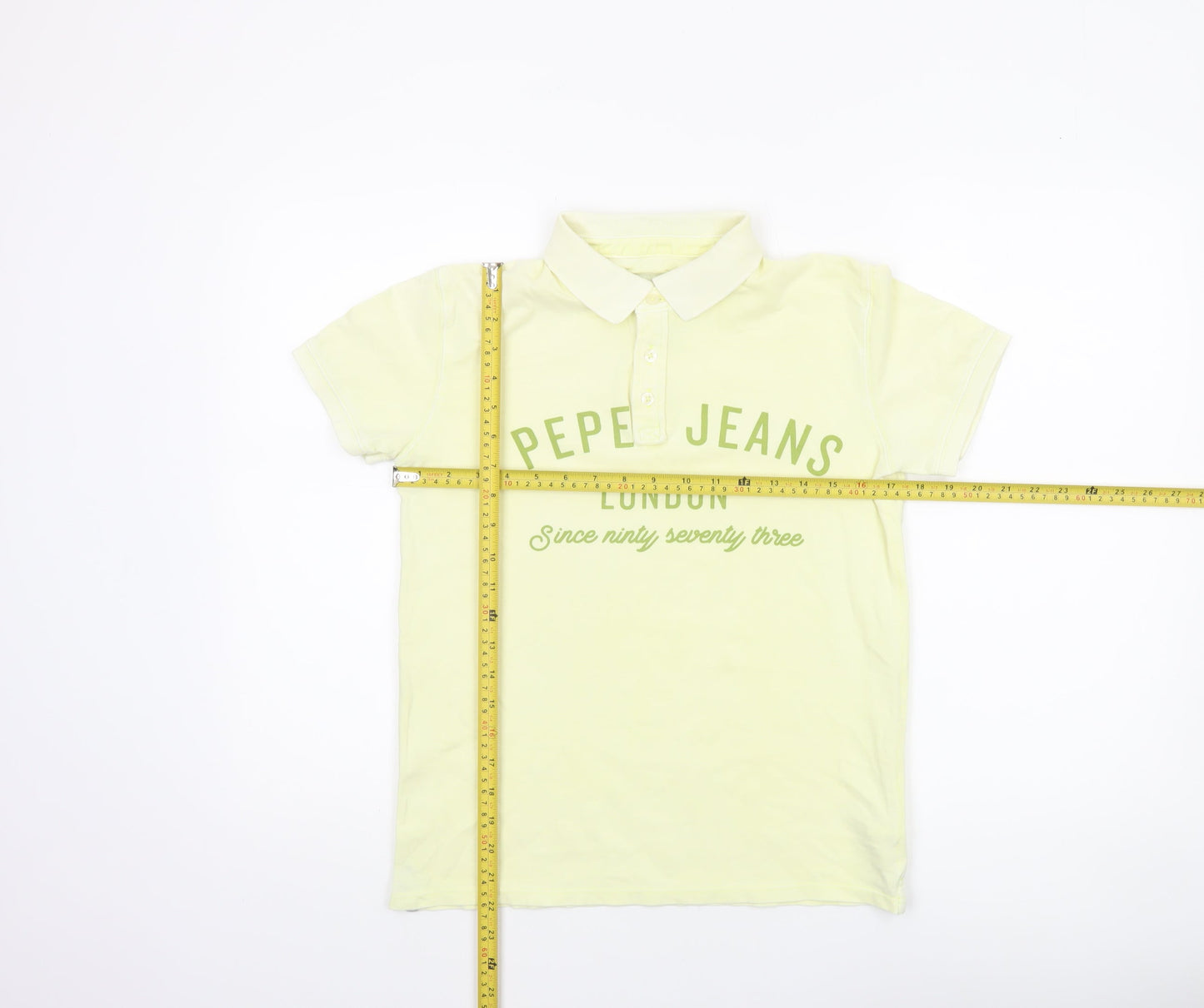 Pepe Jeans Teens Yellow Collared Cotton Polo Shirt Size S
