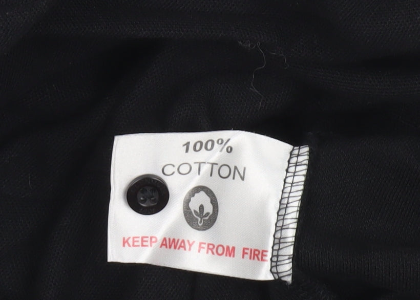 Glenmuir 1891 Men's Black Cotton Polo Shirt XL Regular Fit