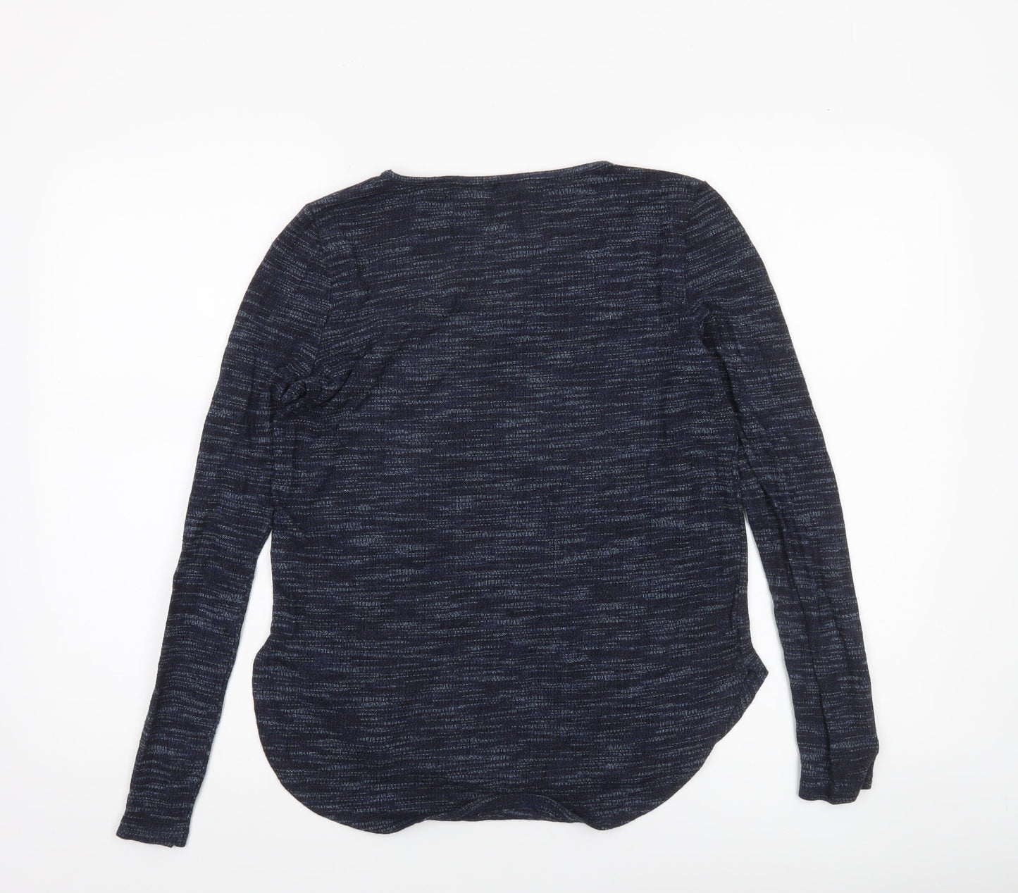 New Look Womens Blue Long Sleeve Basic Jersey Top Size 10