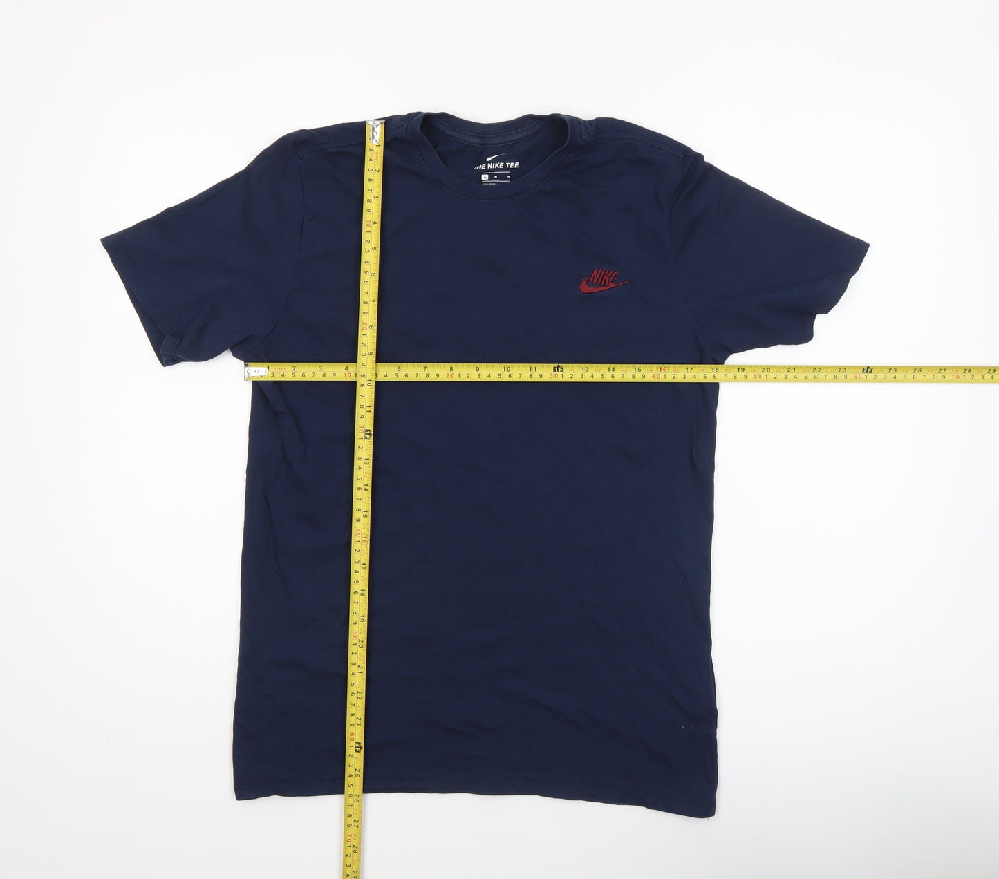 Nike Men's Blue Athletic Fit Cotton Crew Neck T-Shirt M
