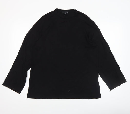 PrettyLittleThing Women's Black High Neck Long Sleeve Basic Top XS