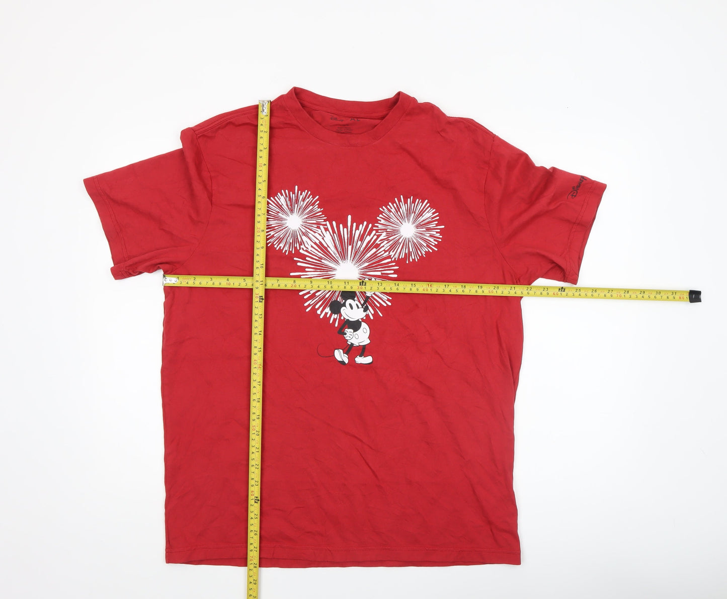 American Eagle Men’s Red Disney Mickey Mouse Graphic Cotton T-Shirt Size L