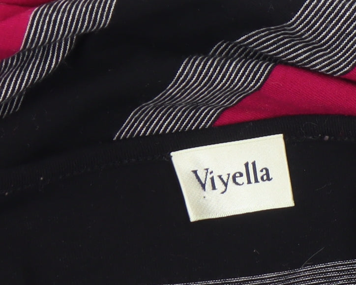 Viyella Women’s Multicoloured Striped Long Sleeve Jersey T-Shirt L