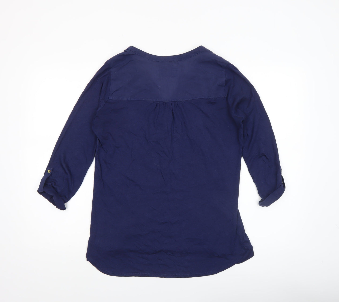 Tu Women's Blue 3/4 Sleeve Tunic Blouse Size 10