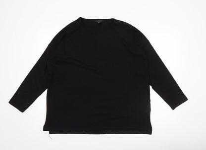 New Look Women Black Pullover Jumper M Crew Neck Long Sleeve Knit