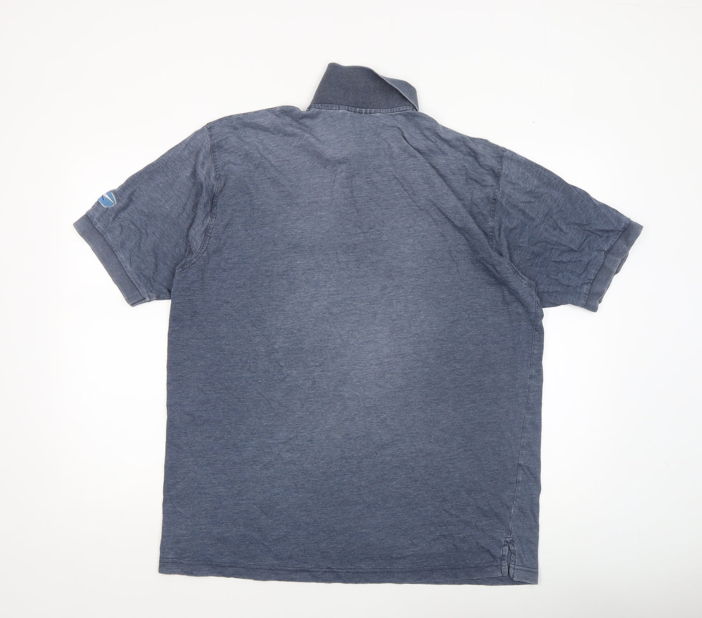 Reebok Men's Blue Vintage Cotton Polo Shirt Size L