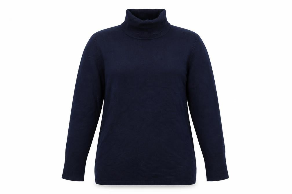 Esprit Women Navy Blue XL Roll Neck Long Sleeve Jumper
