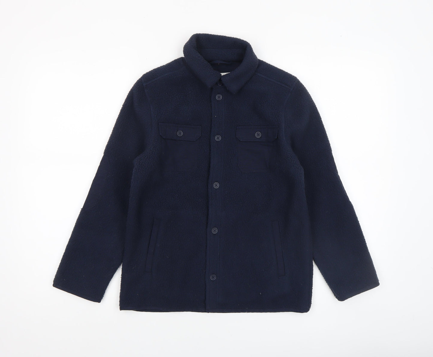 FatFace Boys Blue Fleece Shirt Jacket 9-10 Years Button Casual