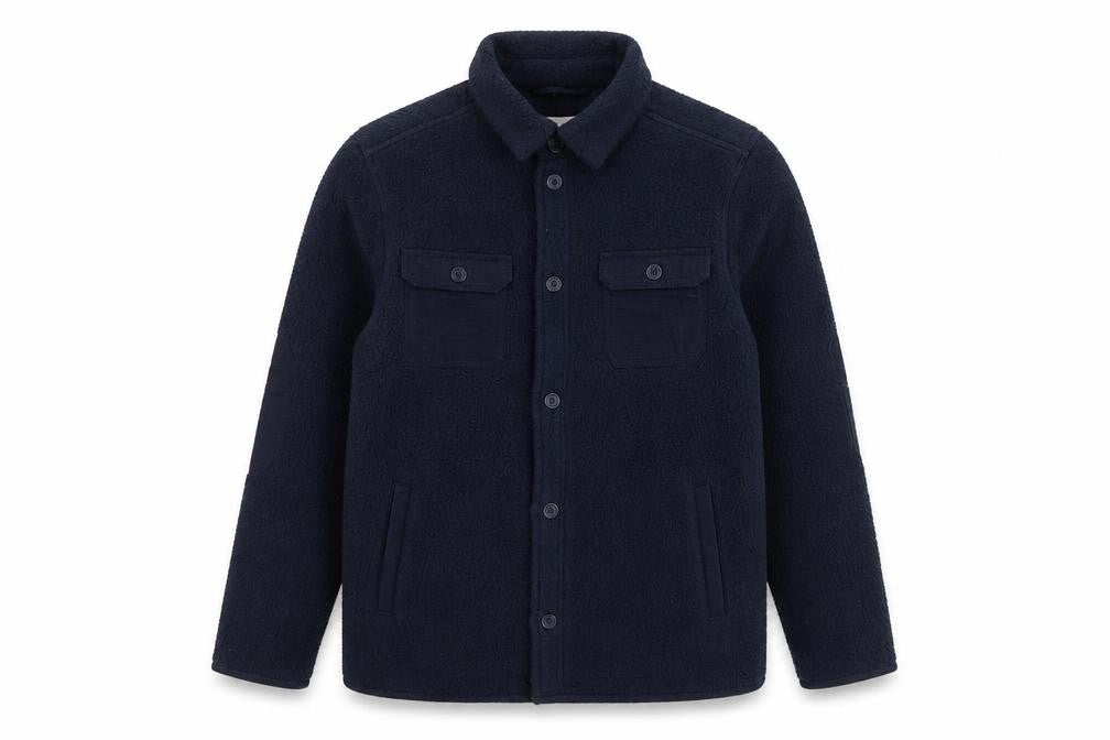 FatFace Boys Blue Fleece Shirt Jacket 9-10 Years Button Casual